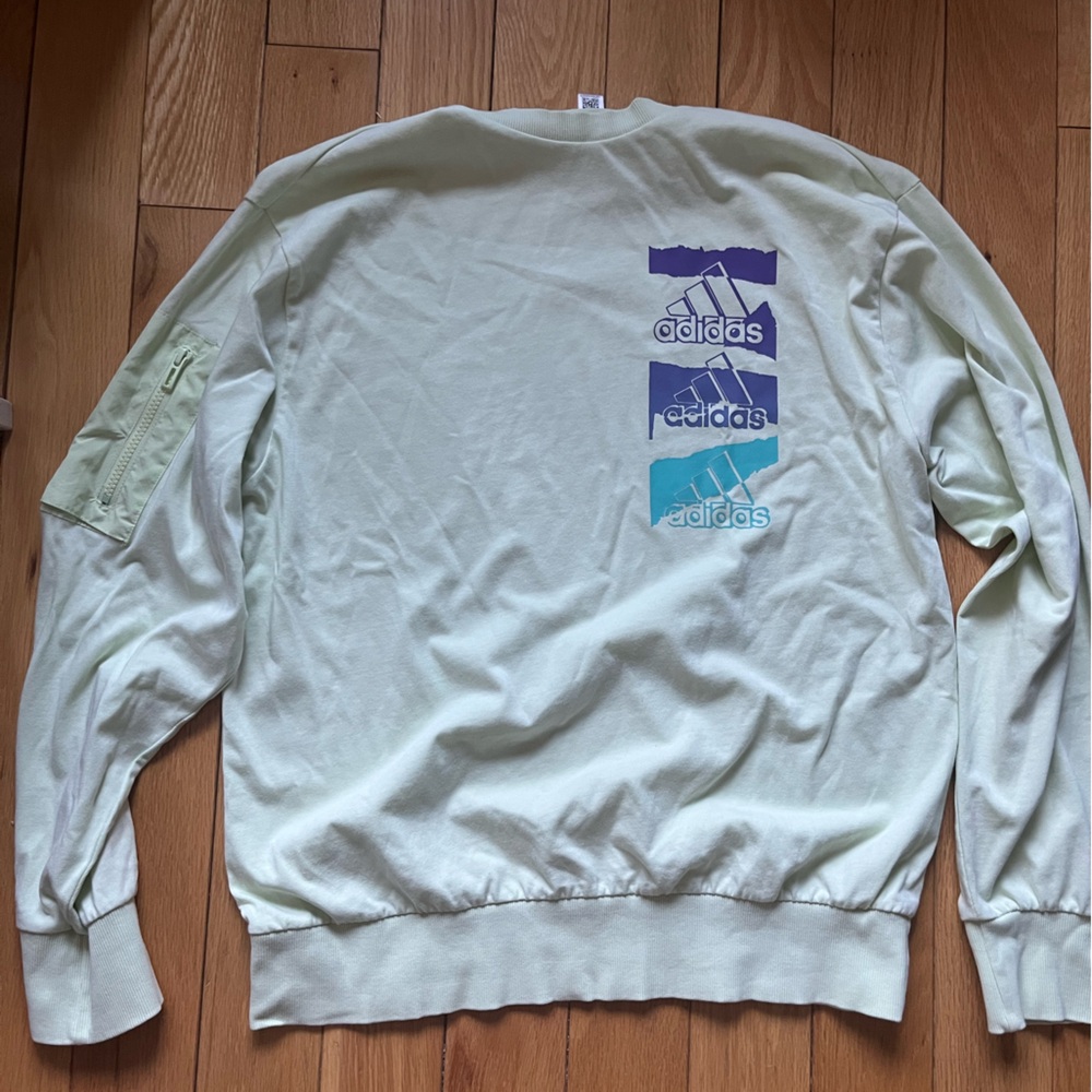 Adidas Men's Light Lime Sweater Size S - Picture 1 of 11